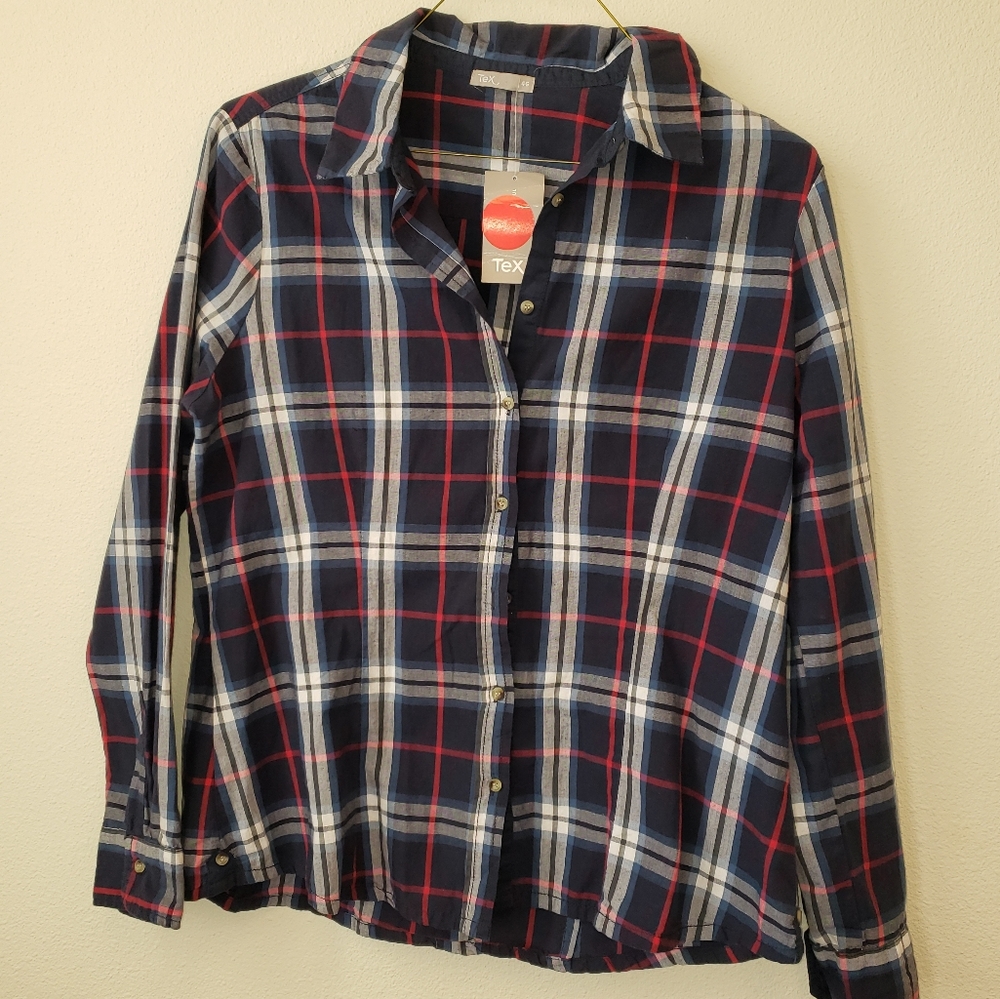 Tex Brand NWT Women's Plaid button down